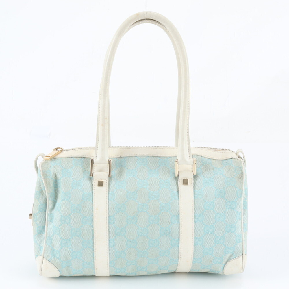 Gucci GG Canvas Mini Boston Bag 000 0851 Leather Handbag Tote Brand Women's